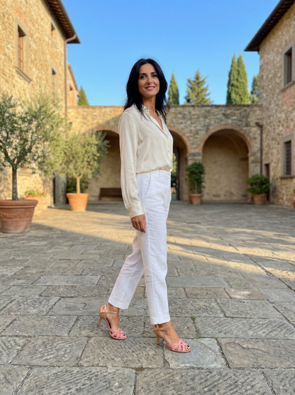 Estate Romana – Strappy Heeled Sandals with Soft Ankle Strap