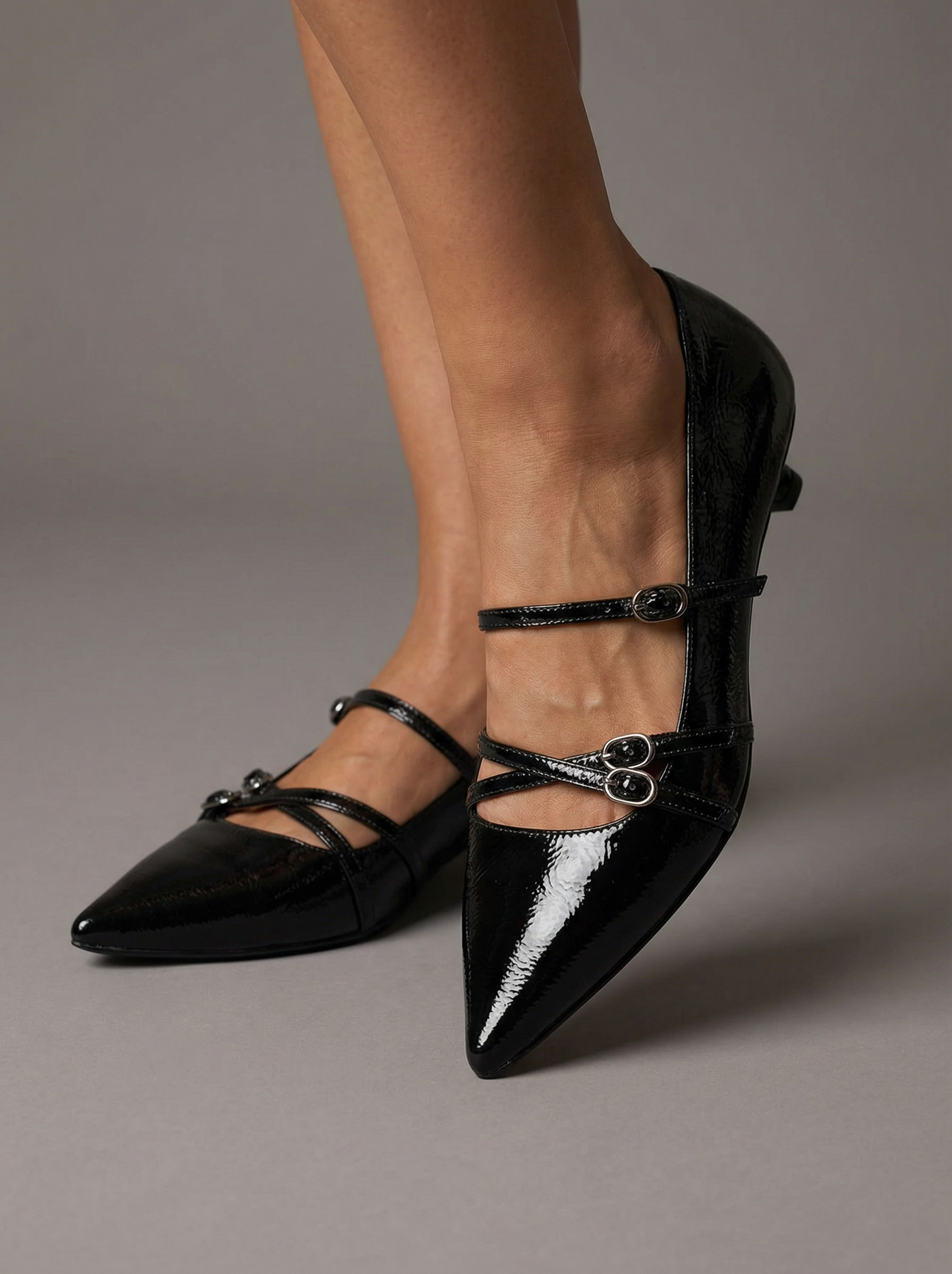 Notte Sicura – Black Heels with Stable Double Ankle Strap